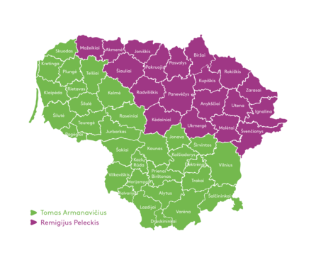 ADAMA atstovai, Lietuvos žemėlapis