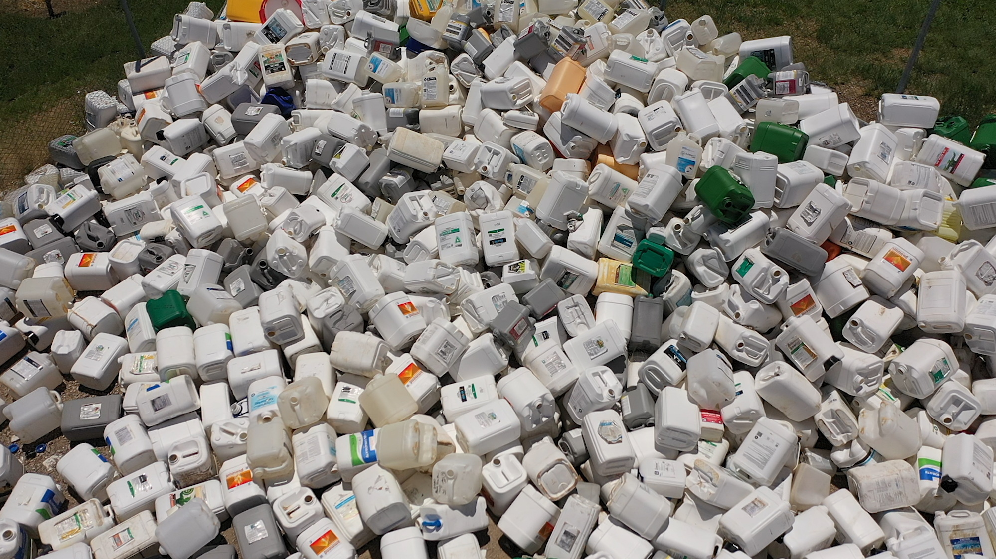 empty drums at recycling plant