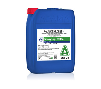 Pack Shot of 20L SprayTop 250 in blue bottle