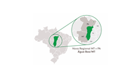 Mapa com a divisão da nova regional da ADAMA na DN Cerrado Oeste.