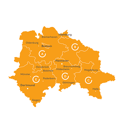 Regionale Ansprechpartner Nord-West
