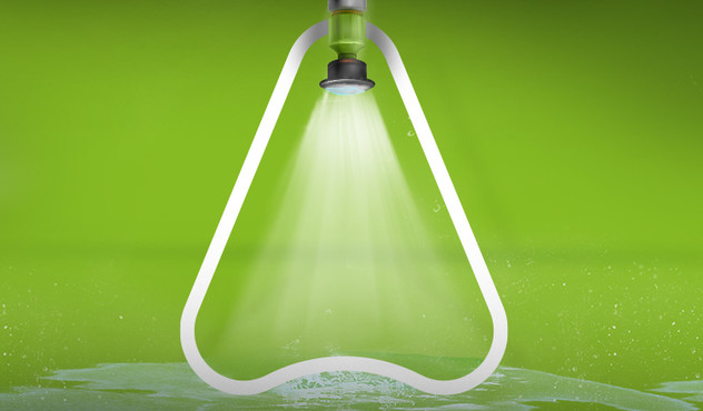 Sprayer on green background
