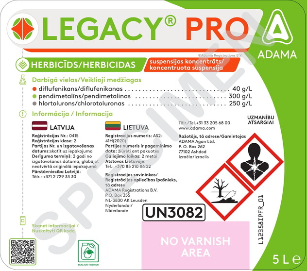 Etiķete Legacy® Pro