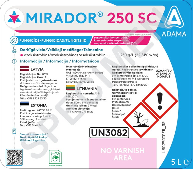 Etiketė - Mirador® 250 SC