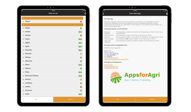 Talent app tablet