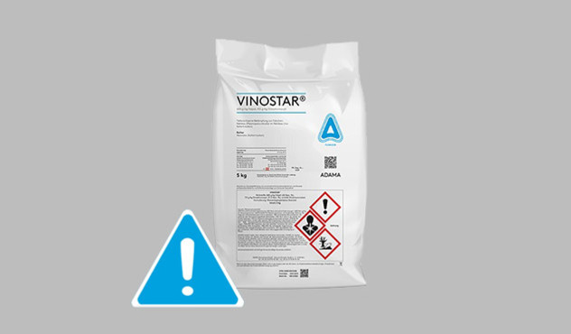 VINOSTAR Verpackung Produktwarnung