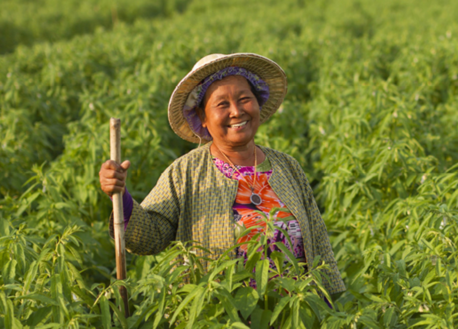 Female Asian farmer