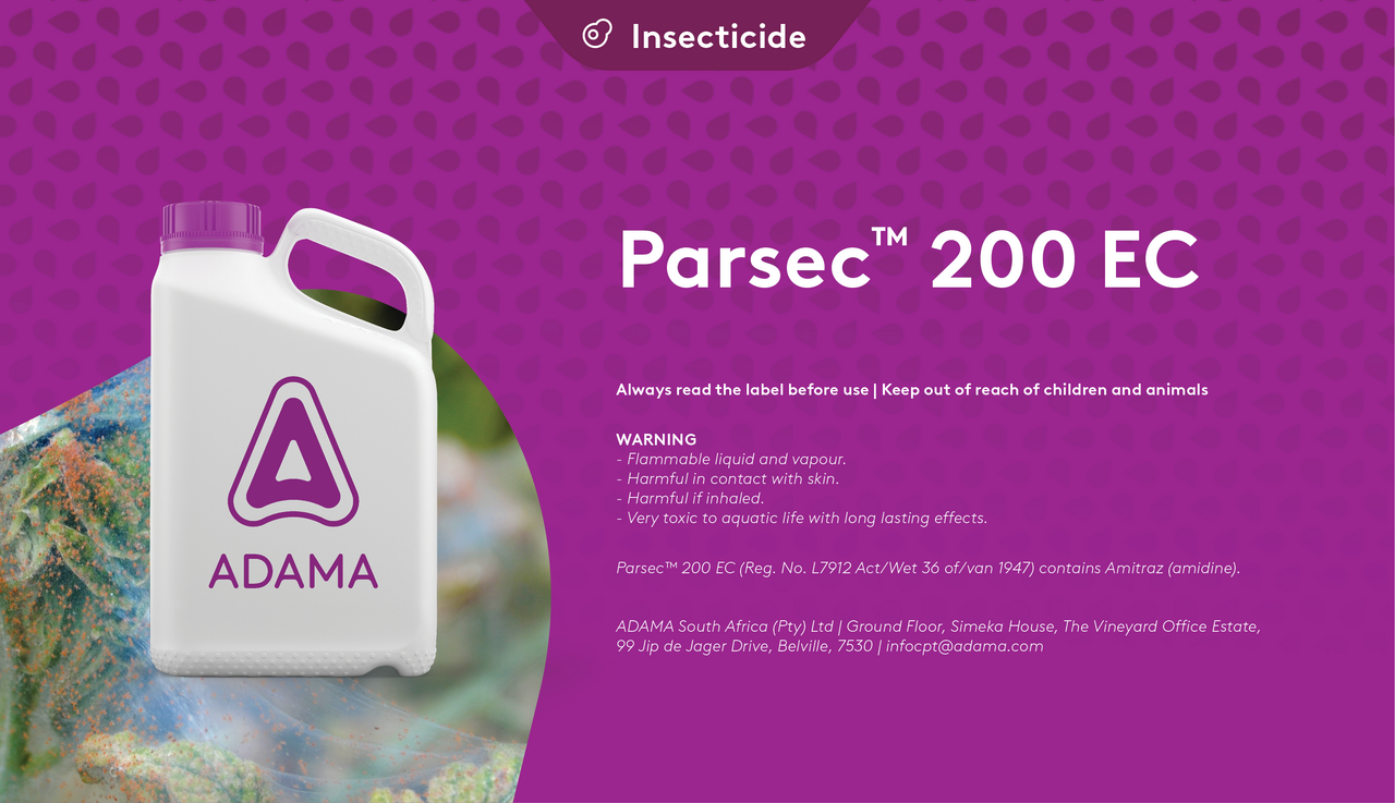 ADAMA Parsec 200 solution for control of red spider mites in tomatoes
