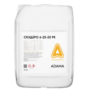 Азотно-фосфорно-калійне добриво із мікроелементами СКУДЕРО 6-25-25 – каністра 20 л