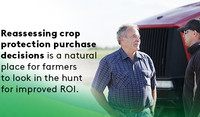 Two Growers talking beside a quote on ROI 