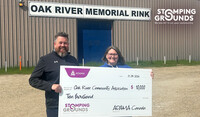 Oak river cheque presentation